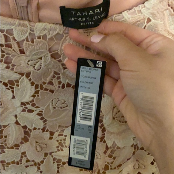 Tahari ivory blush petite 2P dress - Picture 2 of 4